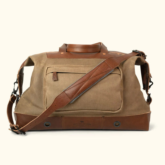 Dakota Waxed Canvas Oversized Duffle Bag-Leather Duffle bags-Premium Leather Street