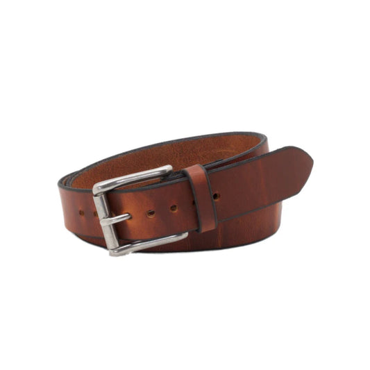Men's Brown Copper Leather Belt-Men Leather Belts-Premium Leather Street