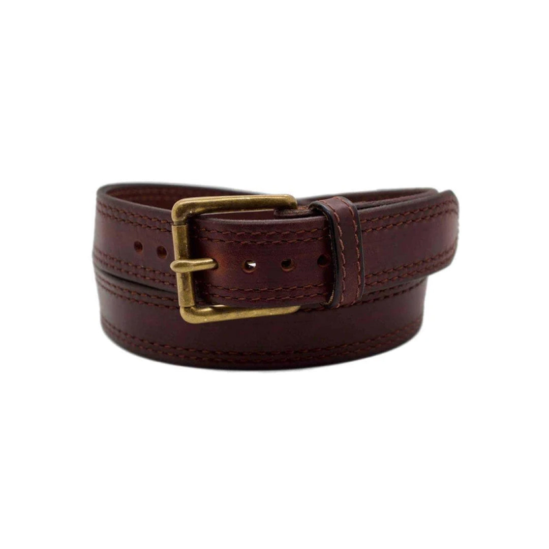 Men's Red Sequoia Leather Belt-Men Leather Belts-Premium Leather Street