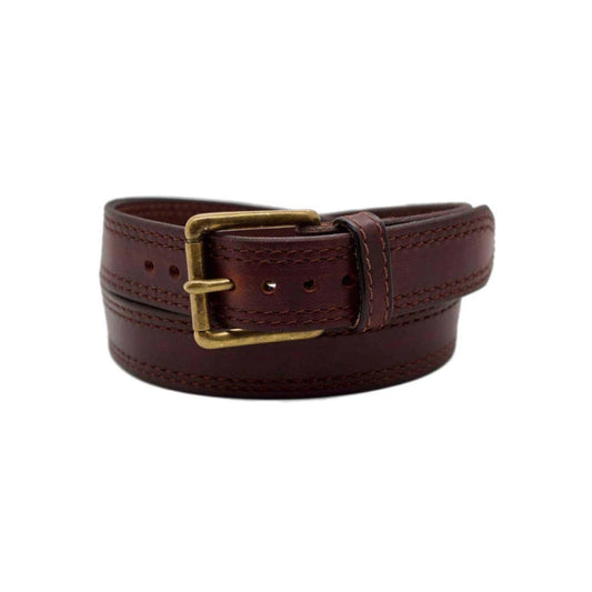 Men's Red Sequoia Leather Belt-Men Leather Belts-Premium Leather Street