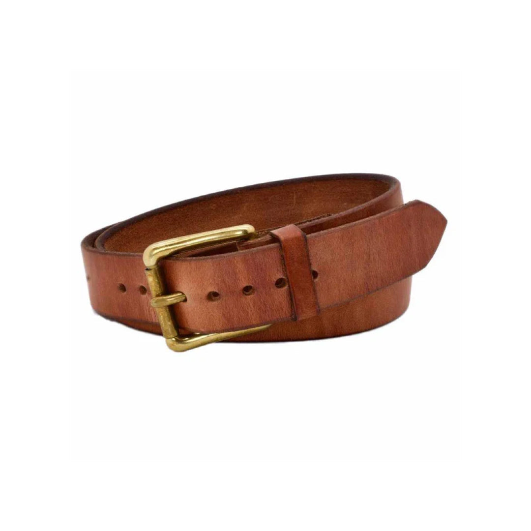 Men's Brown Classic Natural Leather Belt-Men Leather Belts-Premium Leather Street
