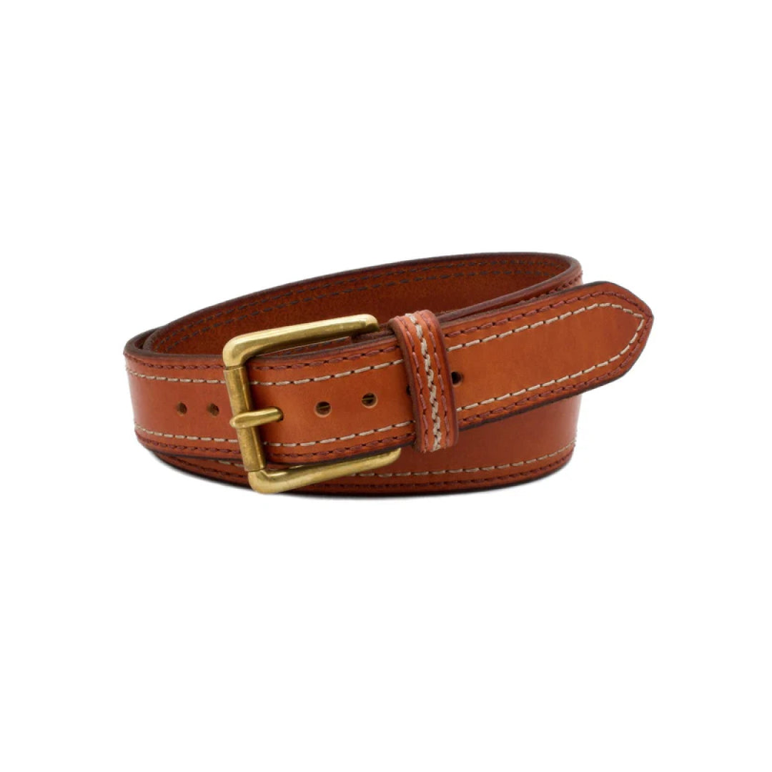 Men's Brown Belmont Leather Belt-Men Leather Belts-Premium Leather Street