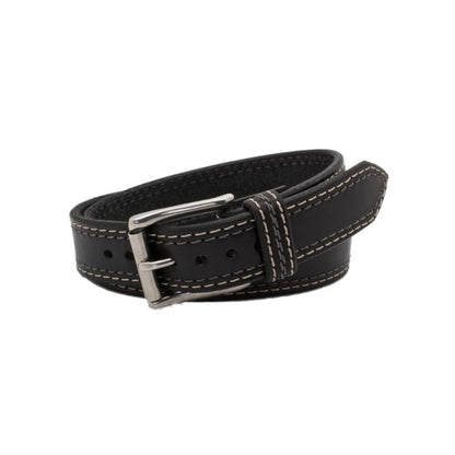 Men's Black Remington Leather Belt-Men Leather Belts-Premium Leather Street