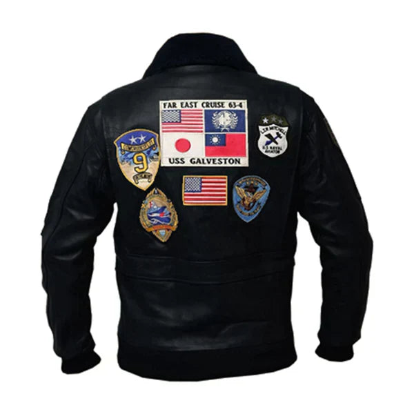 Top Gun Brown Faux Shearling Maverick Bomber Jacket-Men Shearling Jacket-Premium Leather Street