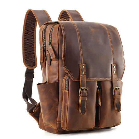 The Compact Leather Backpack-Leather backpacks-Premium Leather Street