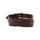 Men's Reddish Brown Classic Mahogany Leather Belt-Men Leather Belts-Premium Leather Street