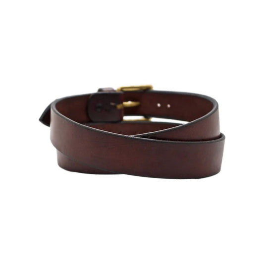 Men's Reddish Brown Classic Mahogany Leather Belt-Men Leather Belts-Premium Leather Street