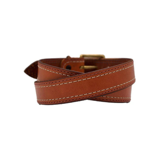 Men's Brown Belmont Leather Belt-Men Leather Belts-Premium Leather Street
