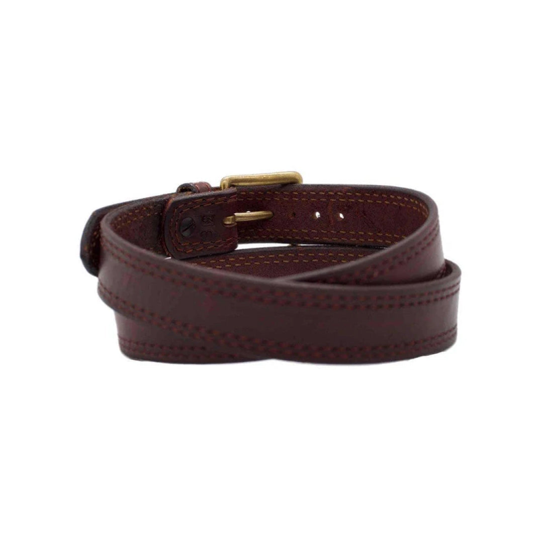 Men's Red Sequoia Leather Belt-Men Leather Belts-Premium Leather Street