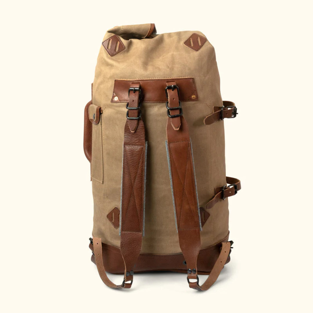 Dakota Waxed Canvas Duffle Bag-Leather Duffle bags-Premium Leather Street