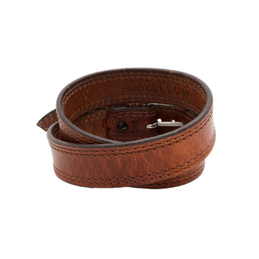Men's Brown Copperhead Leather Belt-Men Leather Belts-Premium Leather Street