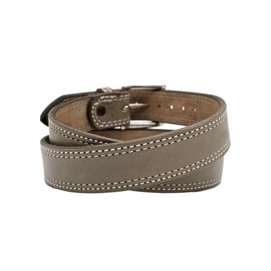 Men's Silver Cloud Leather Belt-Men Leather Belts-Premium Leather Street
