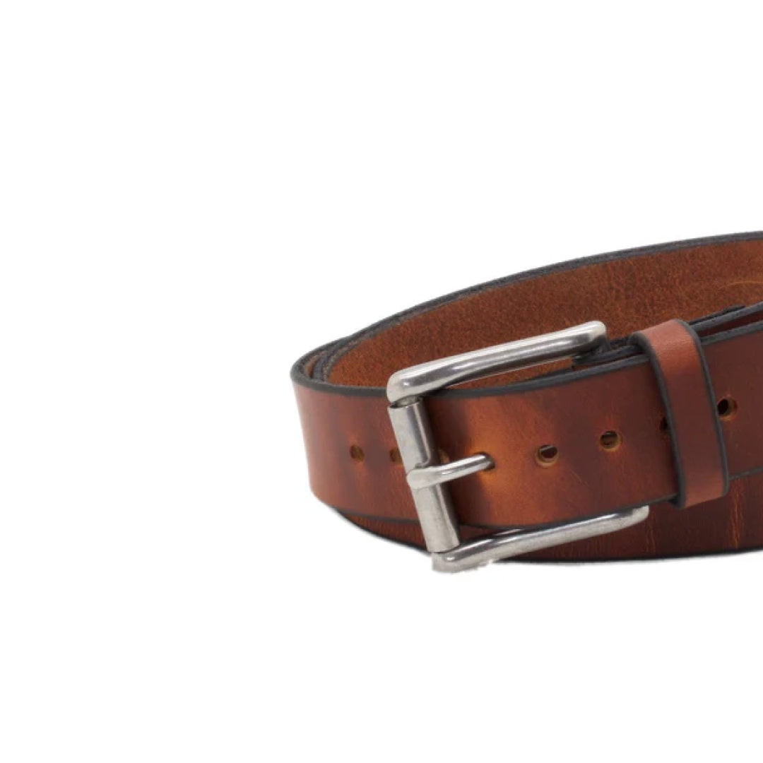 Men's Brown Copper Leather Belt-Men Leather Belts-Premium Leather Street