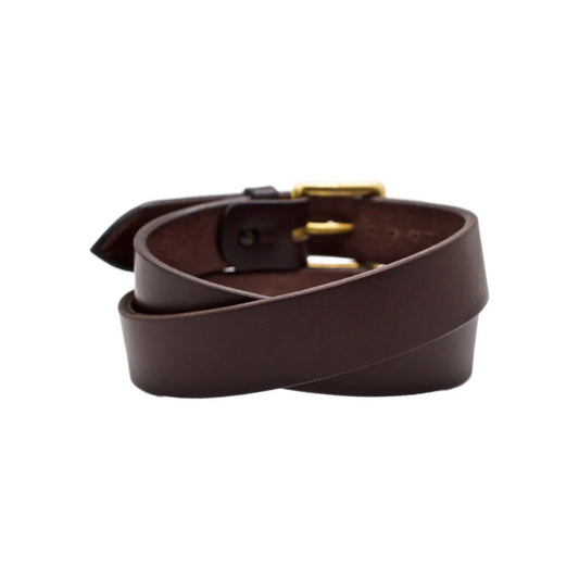 Men's Dark Brown Classic Espresso Leather Belt-Men Leather Belts-Premium Leather Street