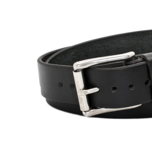 Men's Black Classic Leather Belt-Men Leather Belts-Premium Leather Street