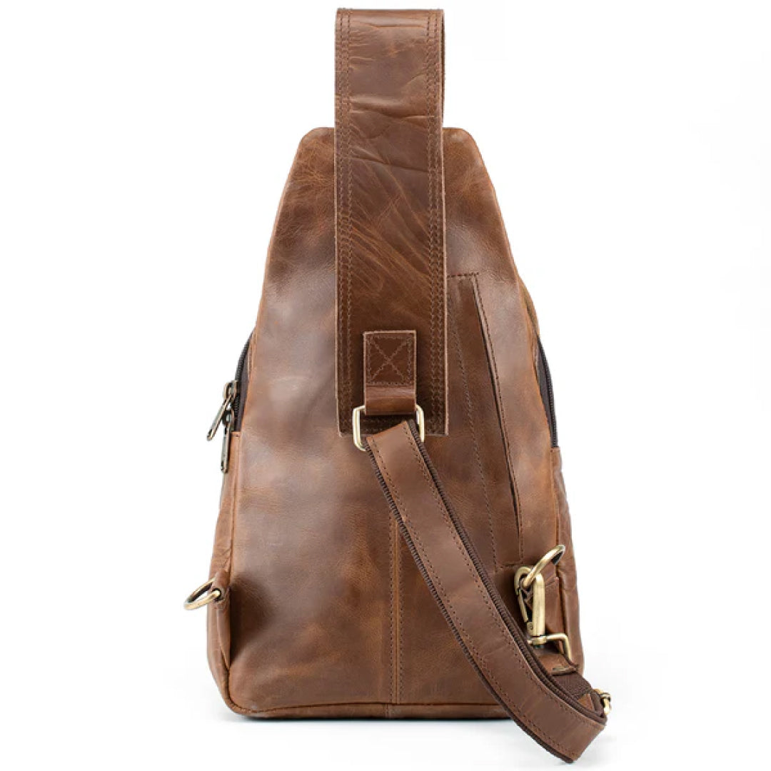 The Cross Leather Backpack-Leather backpacks-Premium Leather Street