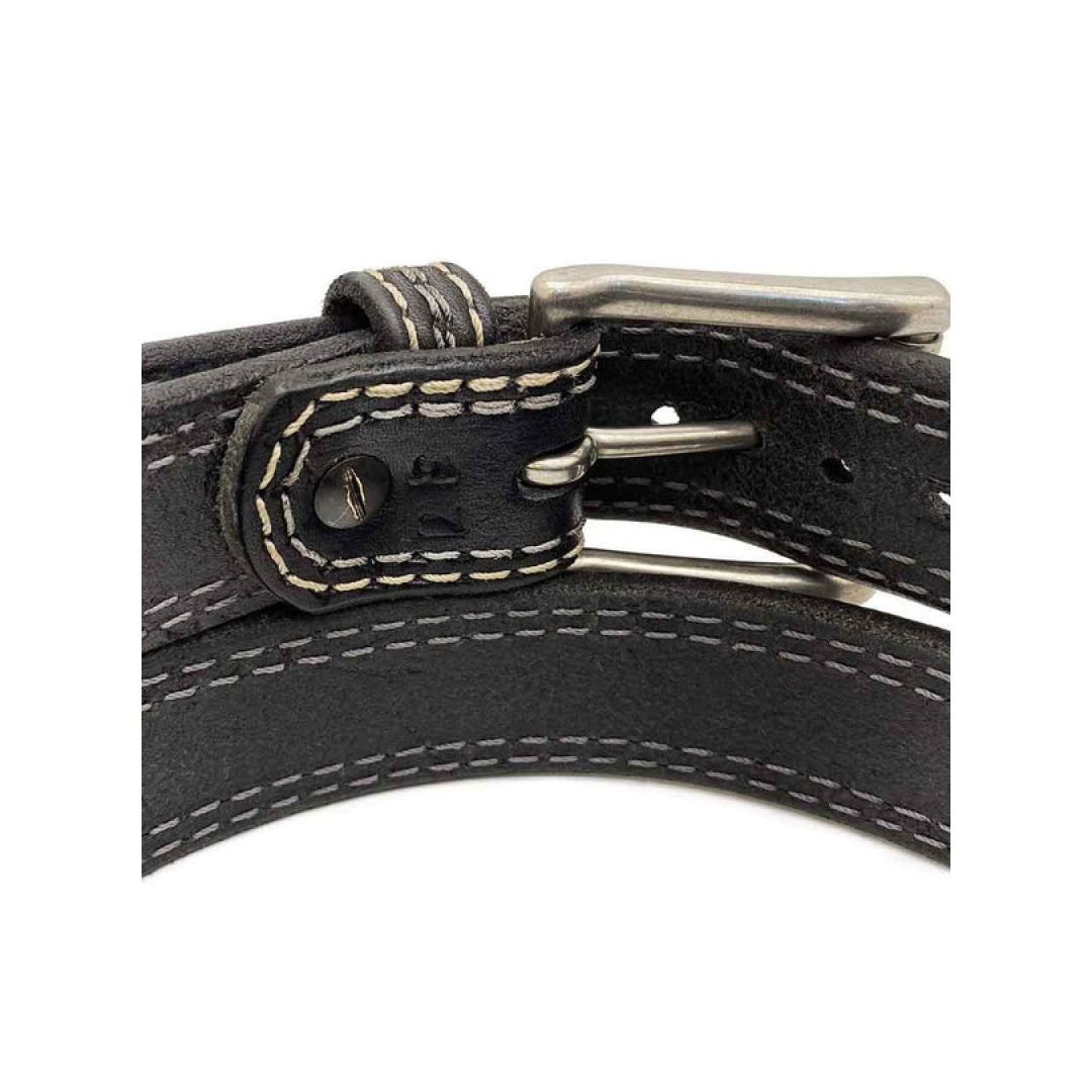 Men's Black Remington Leather Belt-Men Leather Belts-Premium Leather Street