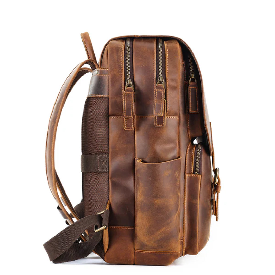 The Compact Leather Backpack-Leather backpacks-Premium Leather Street