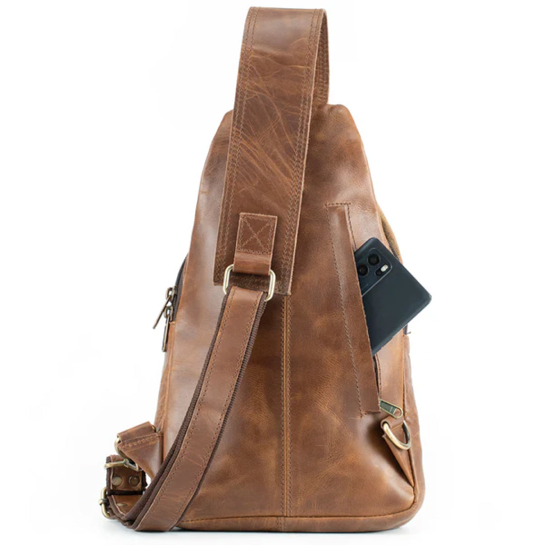The Cross Leather Backpack-Leather backpacks-Premium Leather Street