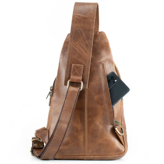 The Cross Leather Backpack-Leather backpacks-Premium Leather Street