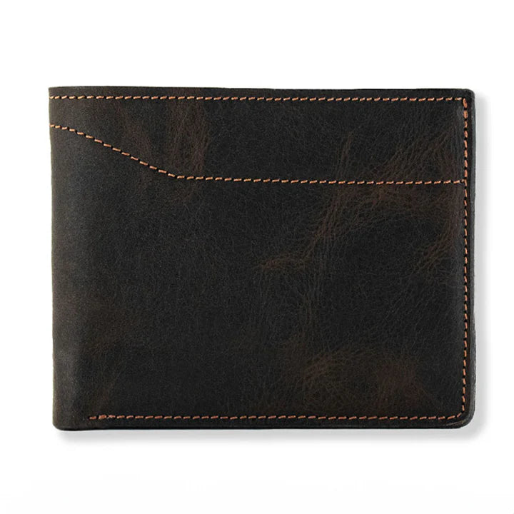 Champlain Bison Leather Classic Bifold Wallet