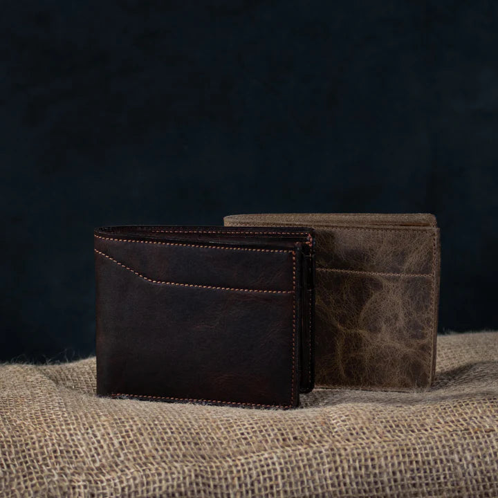 Champlain Bison Leather Classic Bifold Wallet