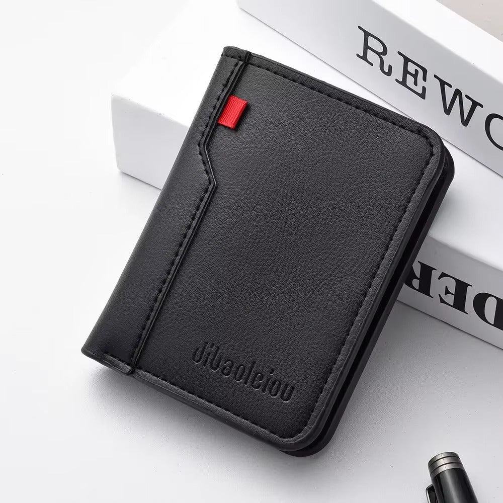 Slim PU Leather Mini Card Wallet