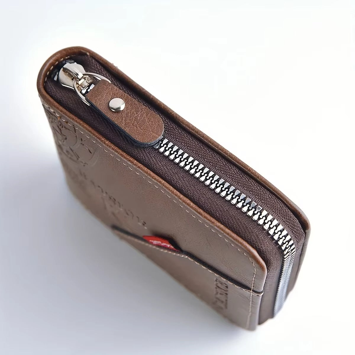 Men’s Leather Zipper Wallet – Card Holder