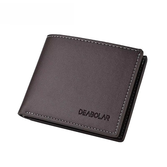 Men’s Slim PU Leather Folding Wallet – Card & Cash Holder