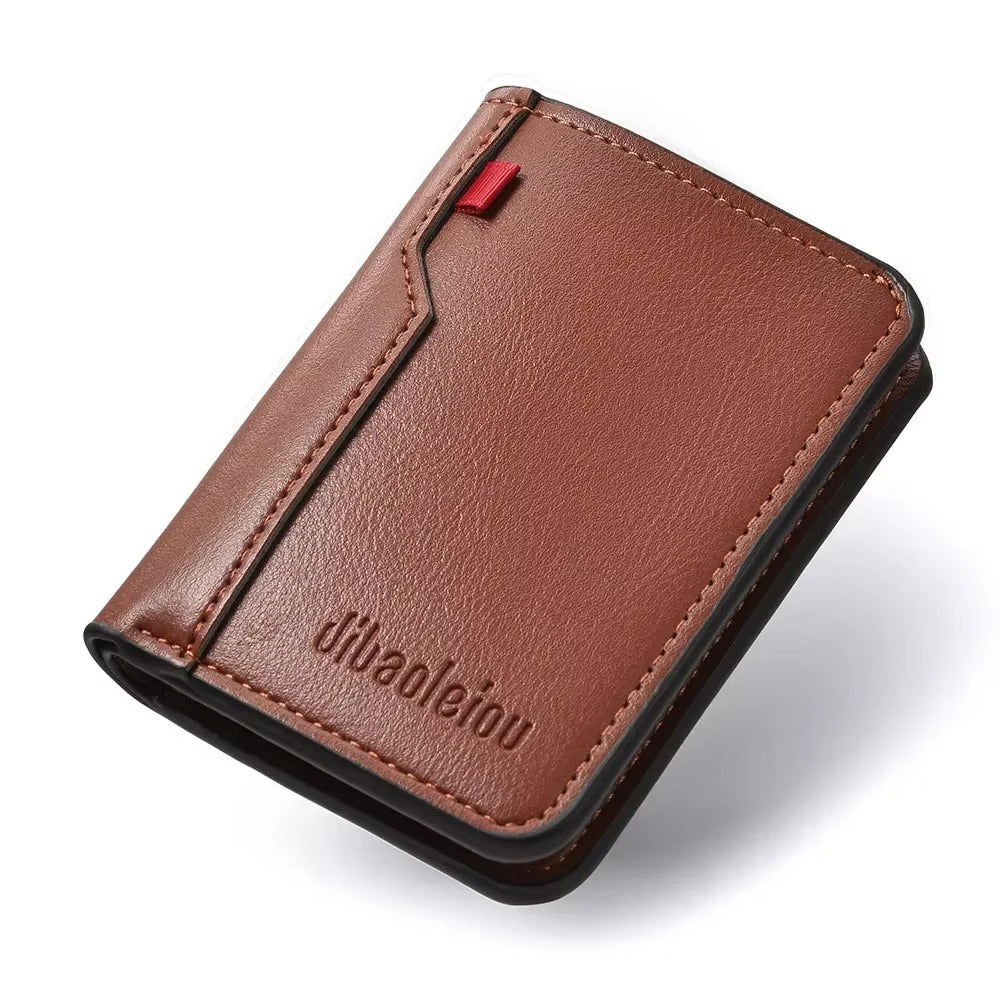 Slim PU Leather Mini Card Wallet