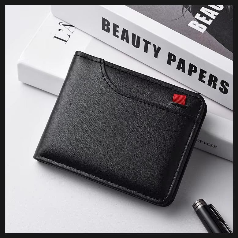 Slim PU Leather Mini Card Wallet