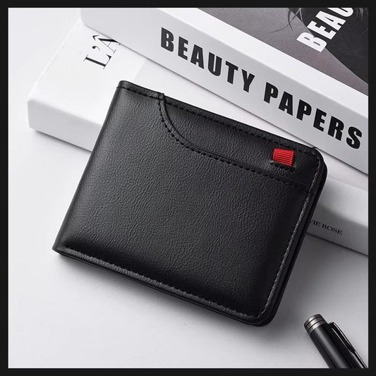 Slim PU Leather Mini Card Wallet