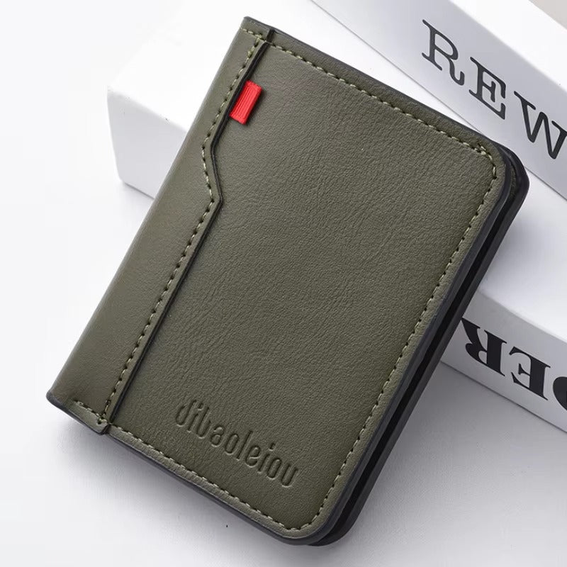 Slim PU Leather Mini Card Wallet