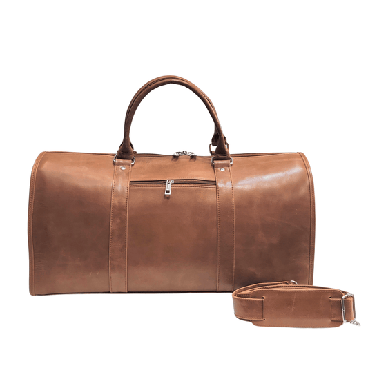 Compartment Weekender Duffle Bag-Leather Duffle bags-Premium Leather Street